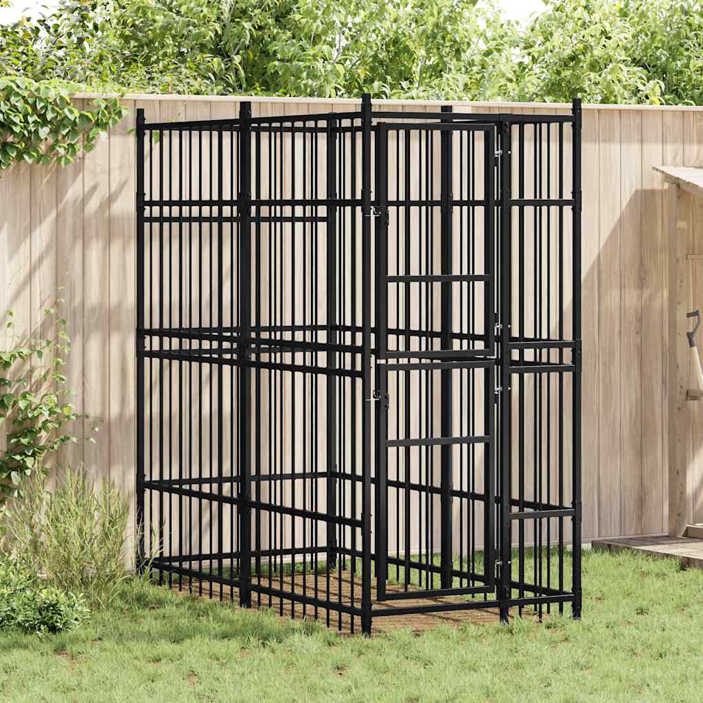 Outdoor-Hundezwinger Stahl 18,43 M²