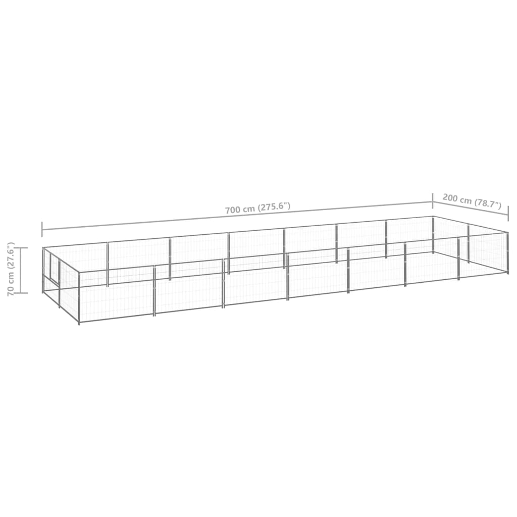 Hundezwinger N 14 M² Stahl