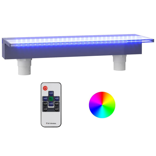 Wasserfall-Element Mit Rgb Leds Acryl 60 Cm