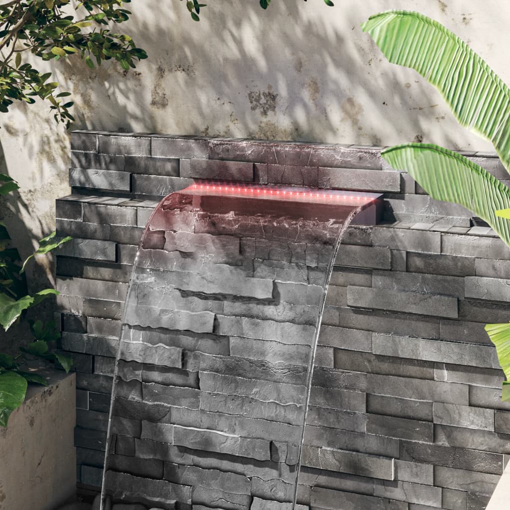 Wasserfall-Element Mit Rgb Leds Acryl 60 Cm
