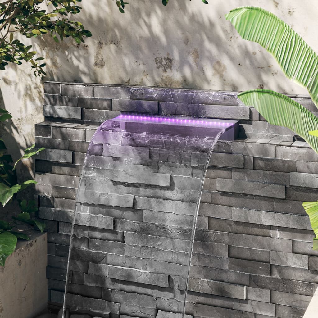 Wasserfall-Element Mit Rgb Leds Acryl 60 Cm