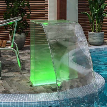 Wasserfall-Element Mit Rgb-Leds Acryl 51 Cm