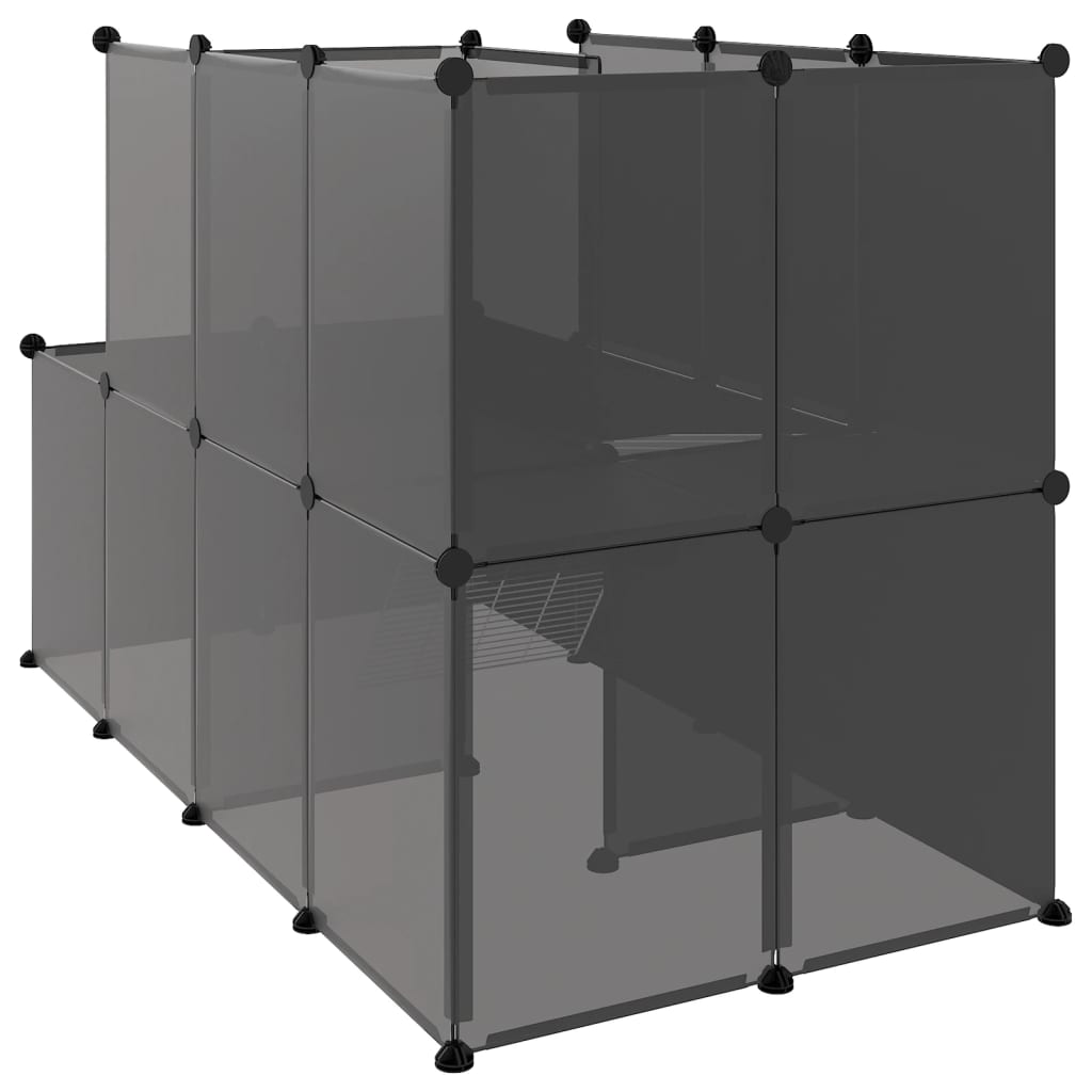 Kleintierkäfig 142X74X93 Cm Pp Und Stahl