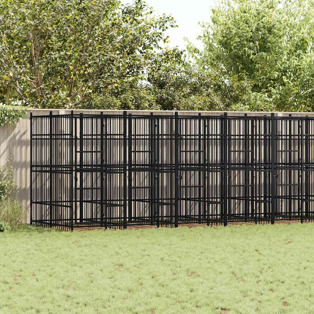Outdoor-Hundezwinger Stahl 18,43 M²