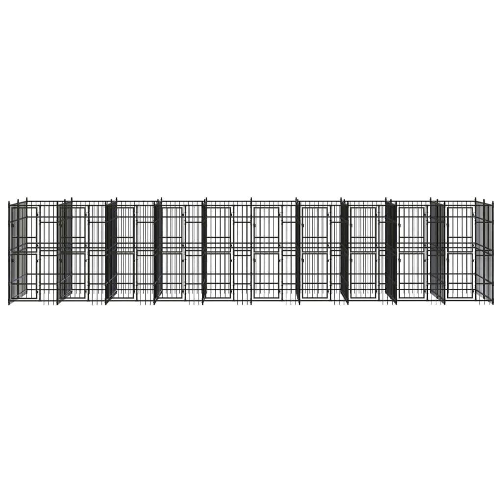 Outdoor-Hundezwinger Stahl 18,43 M²