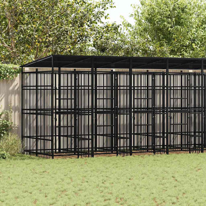 Outdoor-Hundezwinger Stahl 18,43 M²