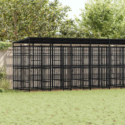Outdoor-Hundezwinger Stahl 18,43 M²