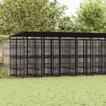 Outdoor-Hundezwinger Stahl 18,43 M²