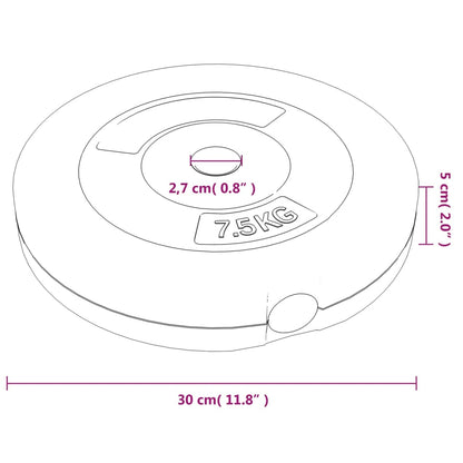 Hantelscheiben 6 Stk. 30 Kg Zement