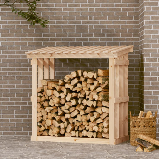 Kaminholzregal 108X64,5X109 Cm Massivholz Kiefer