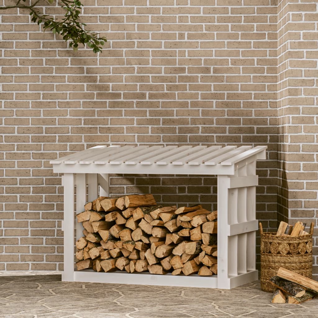 Kaminholzregal 108X64,5X109 Cm Massivholz Kiefer
