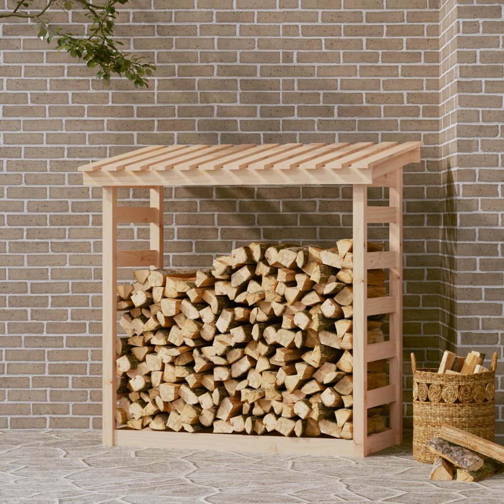 Kaminholzregal 108X64,5X110 Cm Massivholz Kiefer