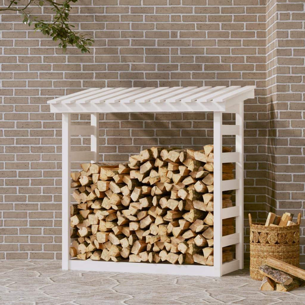 Kaminholzregal 108X64,5X110 Cm Massivholz Kiefer