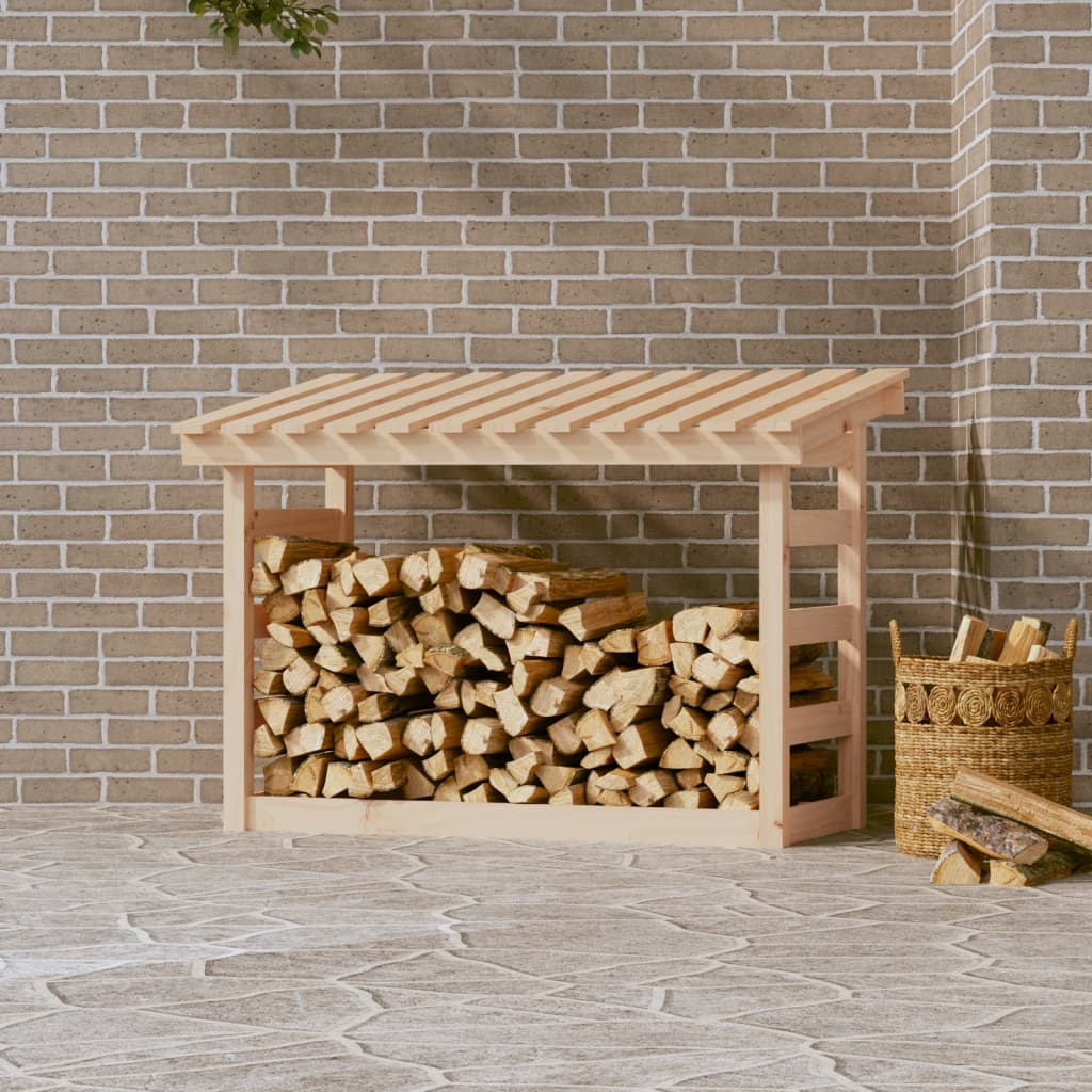 Kaminholzregal 108X64,5X110 Cm Massivholz Kiefer