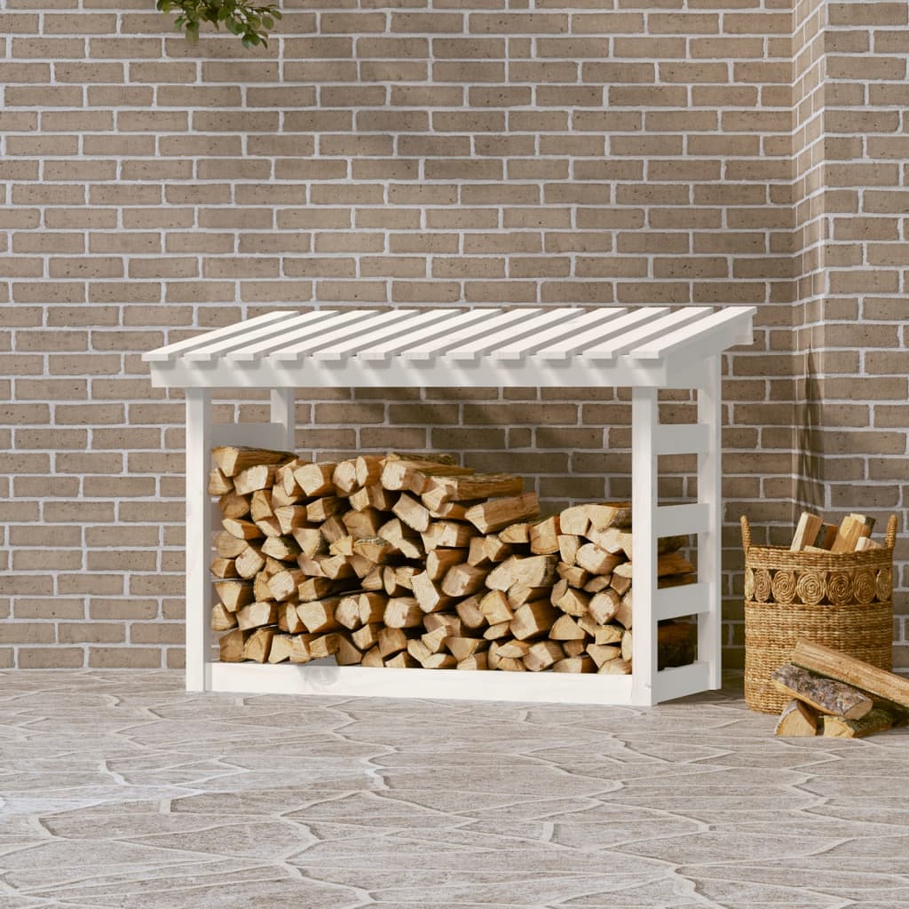 Kaminholzregal 108X64,5X110 Cm Massivholz Kiefer