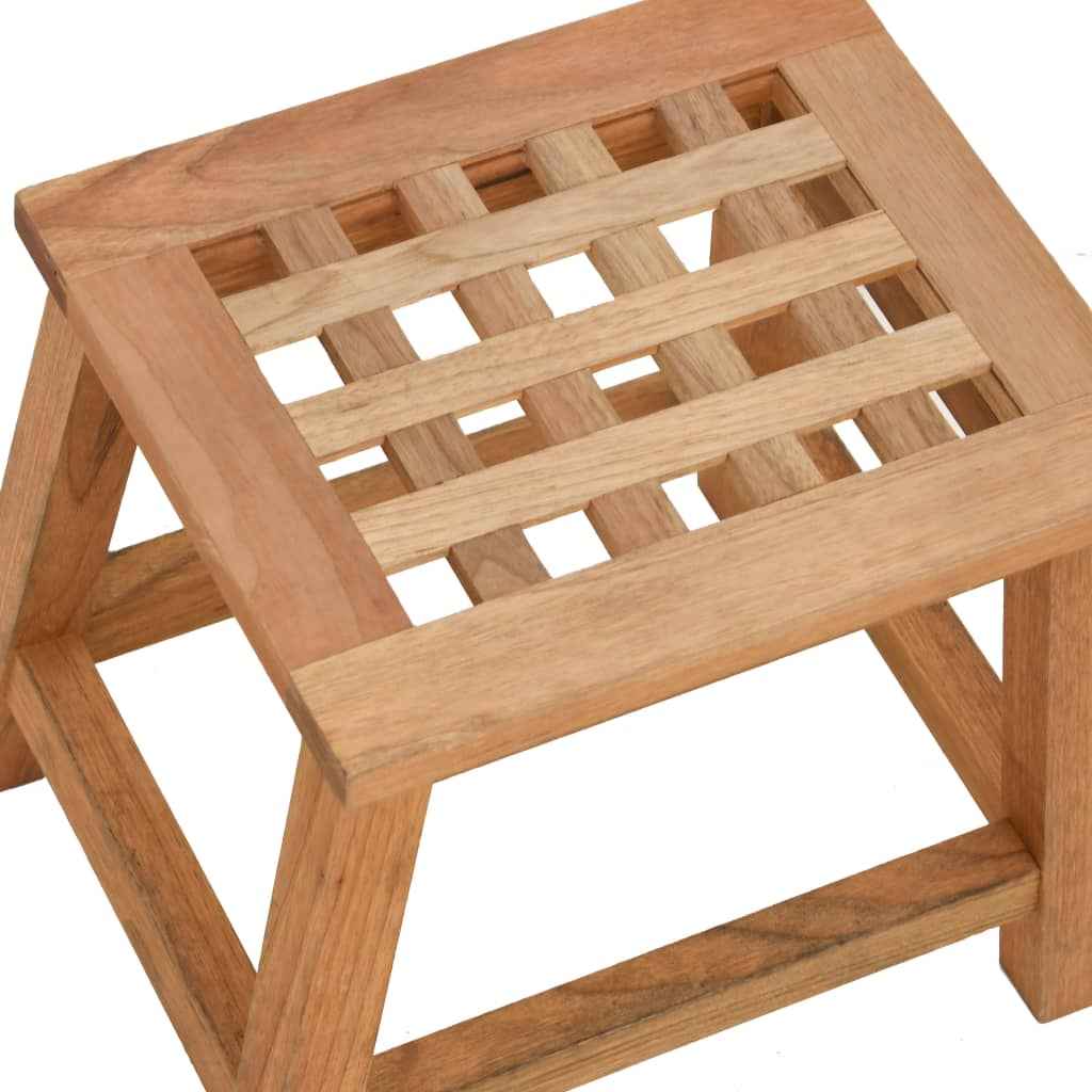 Tritthocker 29X22,5X25,5 Cm Massivholz Nussbaum