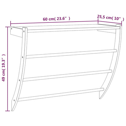 Handtuchhalter 60X25,5X49 Cm Massivholz Nussbaum