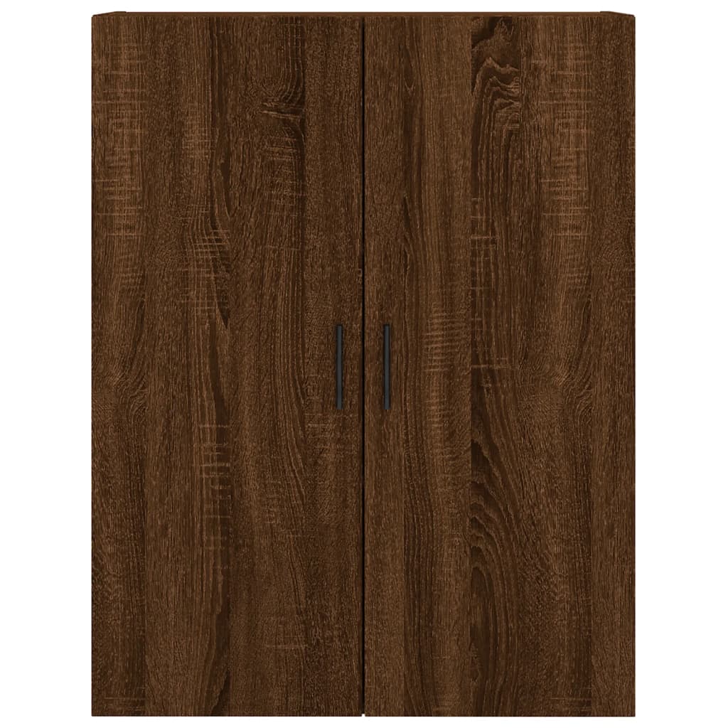 Highboard Braun Eichen-Optik 69,5X34X180 Cm Holzwerkstoff