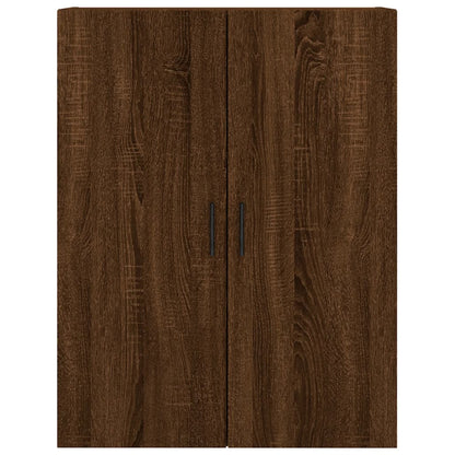 Highboard Braun Eichen-Optik 69,5X34X180 Cm Holzwerkstoff
