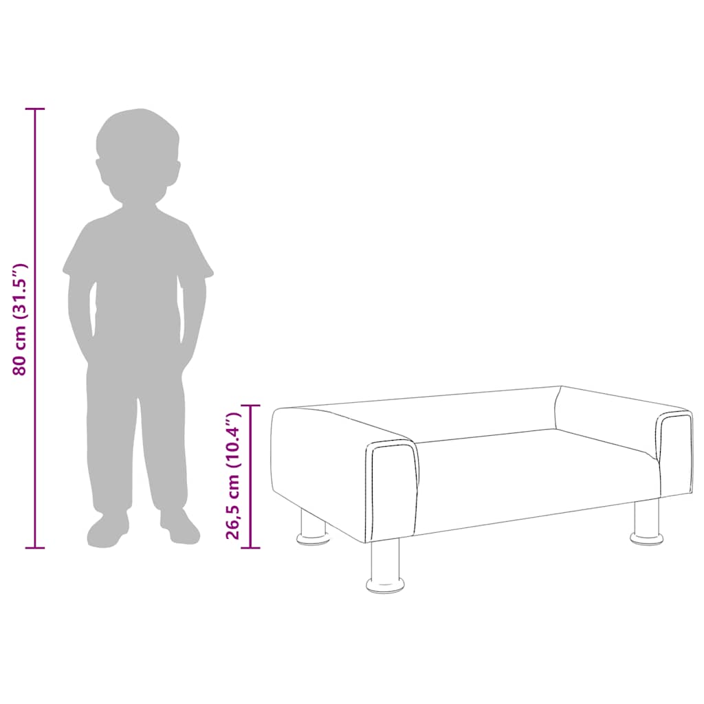 Kindersofa 70X45X26,5 Cm Samt