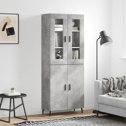 Highboard Braun Eichen-Optik 69,5X34X180 Cm Holzwerkstoff