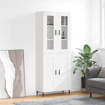 Highboard Braun Eichen-Optik 69,5X34X180 Cm Holzwerkstoff