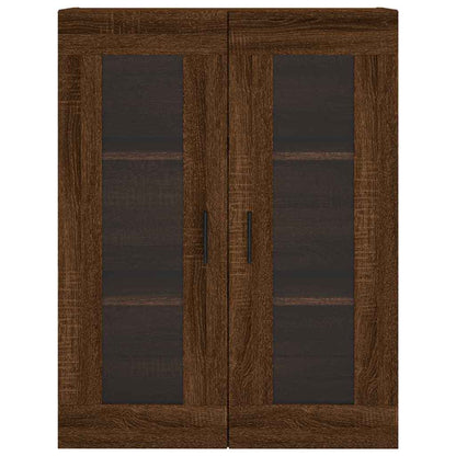 Highboard Braun Eichen-Optik 69,5X34X180 Cm Holzwerkstoff