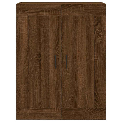 Highboard Braun Eichen-Optik 69,5X34X180 Cm Holzwerkstoff