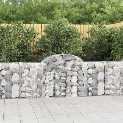 Gabionen Mit Hochbogen 25Stk. 200X50X200/220Cm Verzinktes Eisen