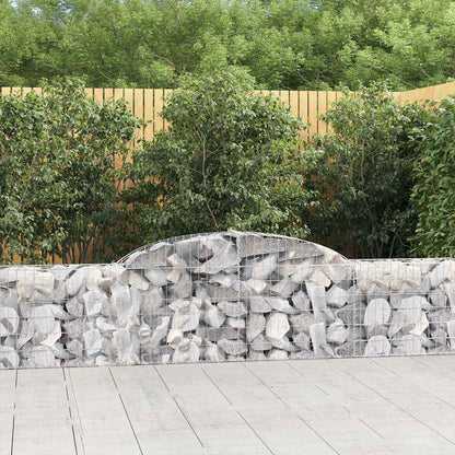 Gabionen Mit Hochbogen 25Stk. 200X50X200/220Cm Verzinktes Eisen