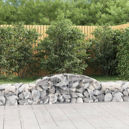 Gabionen Mit Hochbogen 25Stk. 200X50X200/220Cm Verzinktes Eisen