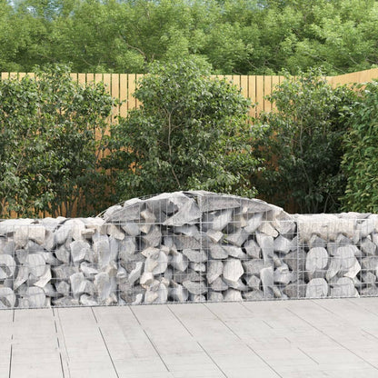 Gabionen Mit Hochbogen 25Stk. 200X50X200/220Cm Verzinktes Eisen