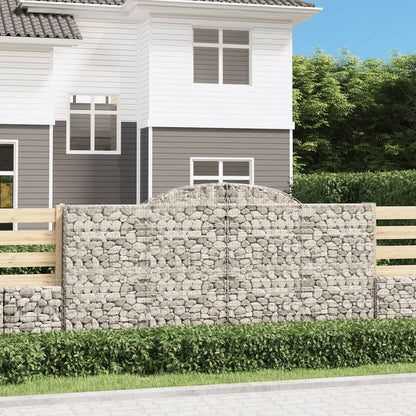 Gabionen Mit Hochbogen 25Stk. 200X50X200/220Cm Verzinktes Eisen