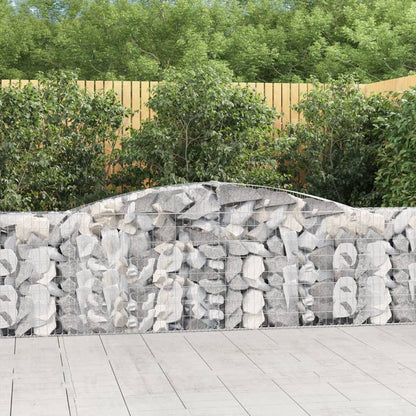 Gabionen Mit Hochbogen 25Stk. 200X50X200/220Cm Verzinktes Eisen