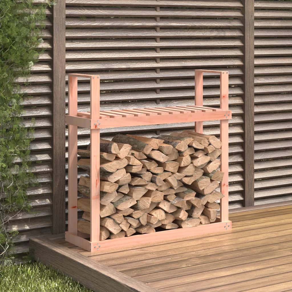 Kaminholzregal Schwarz 110X35X108,5 Cm Massivholz Kiefer