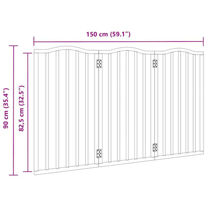 3-Tlg. Hundetor Faltbar Braun Eiche-Optik 150 Cm Pappelholz