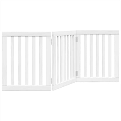 3-Tlg. Hundetor Faltbar 150 Cm Pappelholz