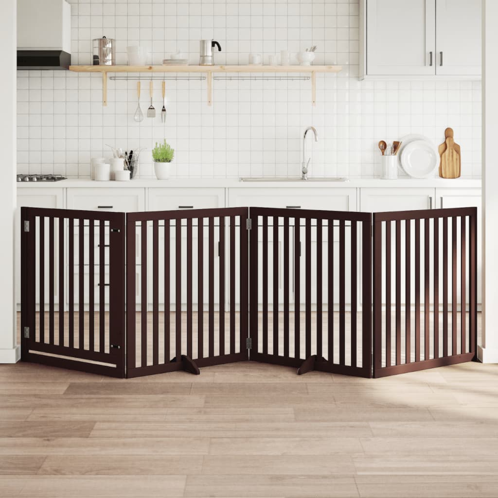 3-Tlg. Hundetor Faltbar 150 Cm Pappelholz