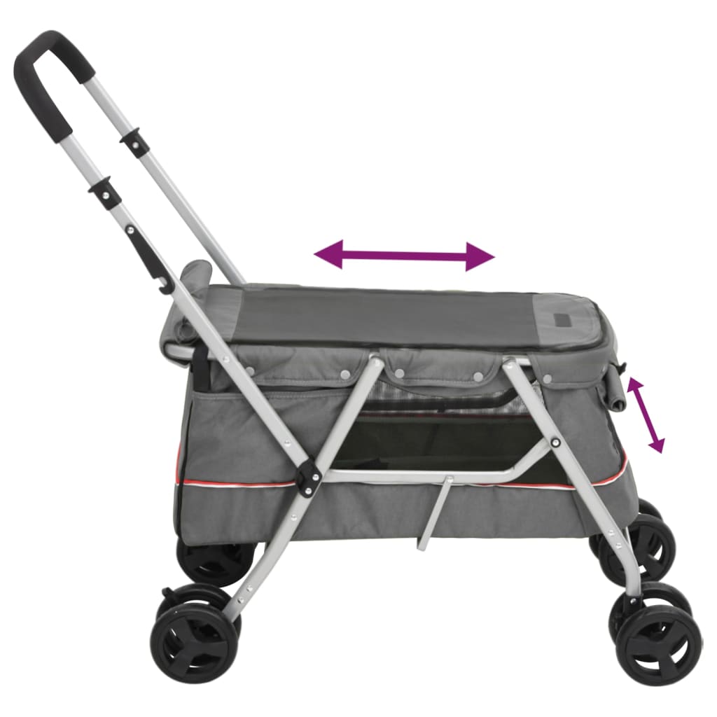 Hundewagen Faltbar 100X49X96 Cm Leinenstoff