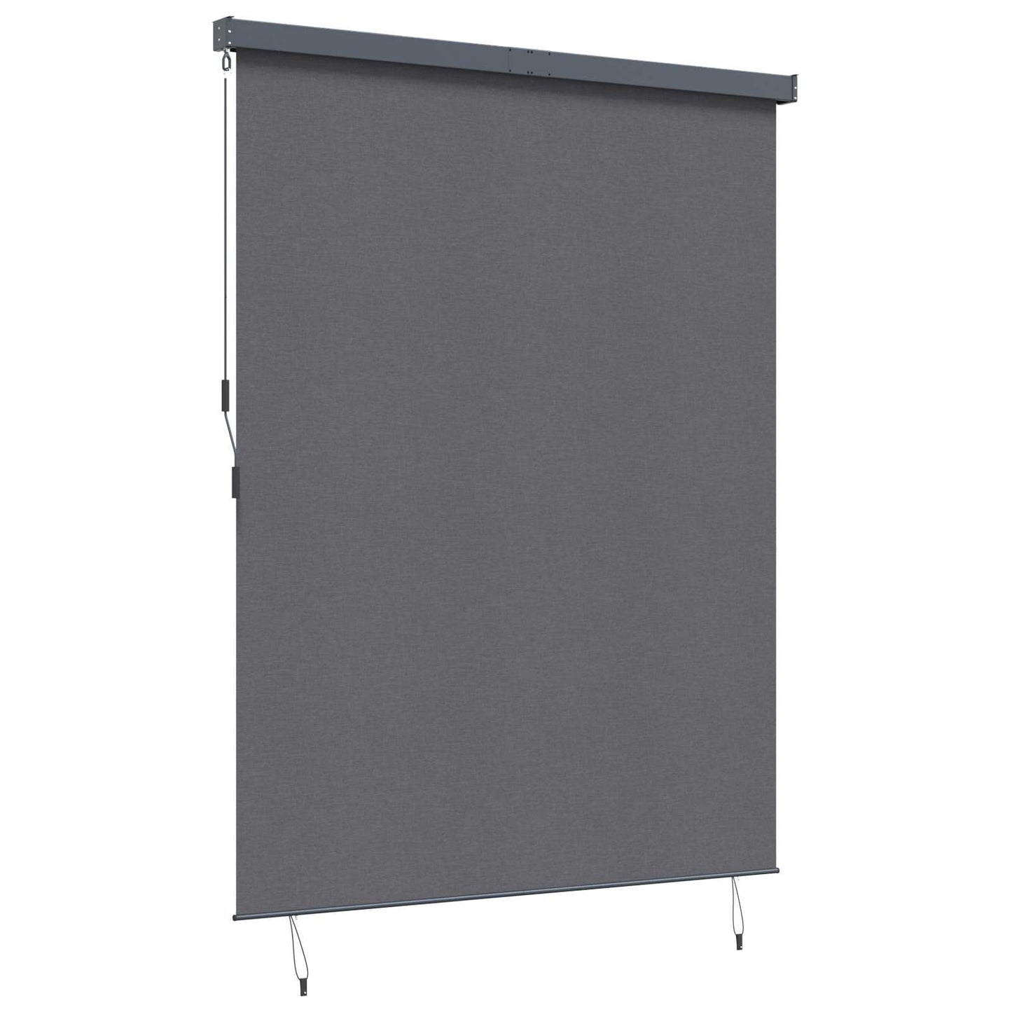 Rollo Mit Vorhängen Anthrazit 200 X 250 Cm Stoff Und Aluminium