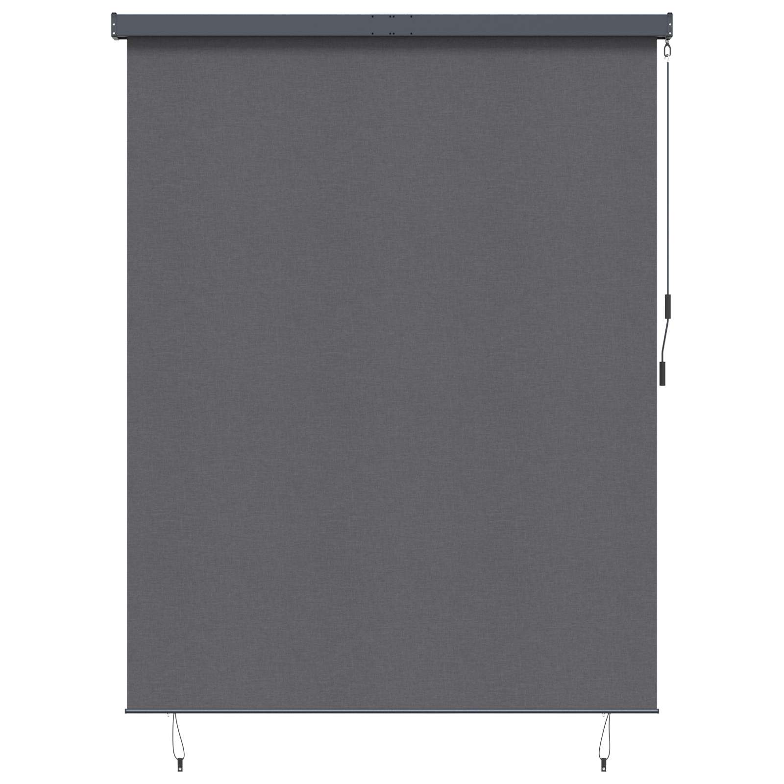 Rollo Mit Vorhängen Anthrazit 200 X 250 Cm Stoff Und Aluminium