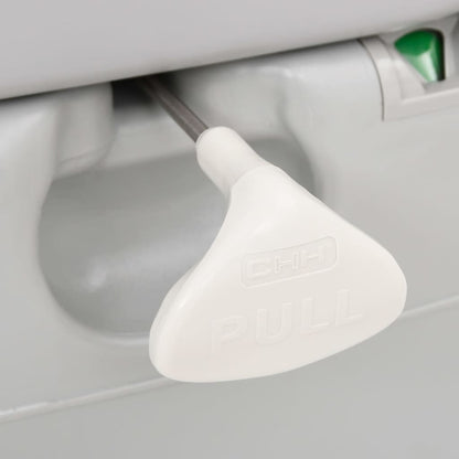 Camping-Toilette Tragbar Grau Und Weiß 22+12 L Hdpe