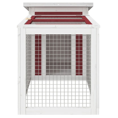 Kaninchenstall 100,5X54X55 Cm Massivholz Kiefer