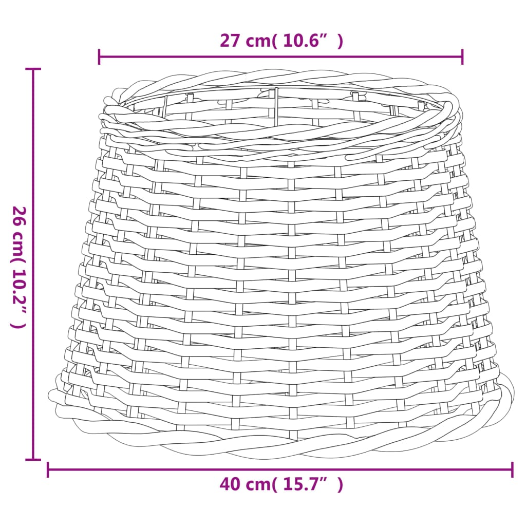 Lampenschirm Ø40X26 Cm Korbweide