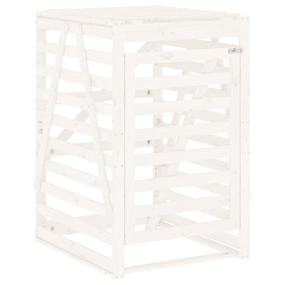 Mülltonnenbox Für 4 Tonnen Weiß Massivholz Kiefer