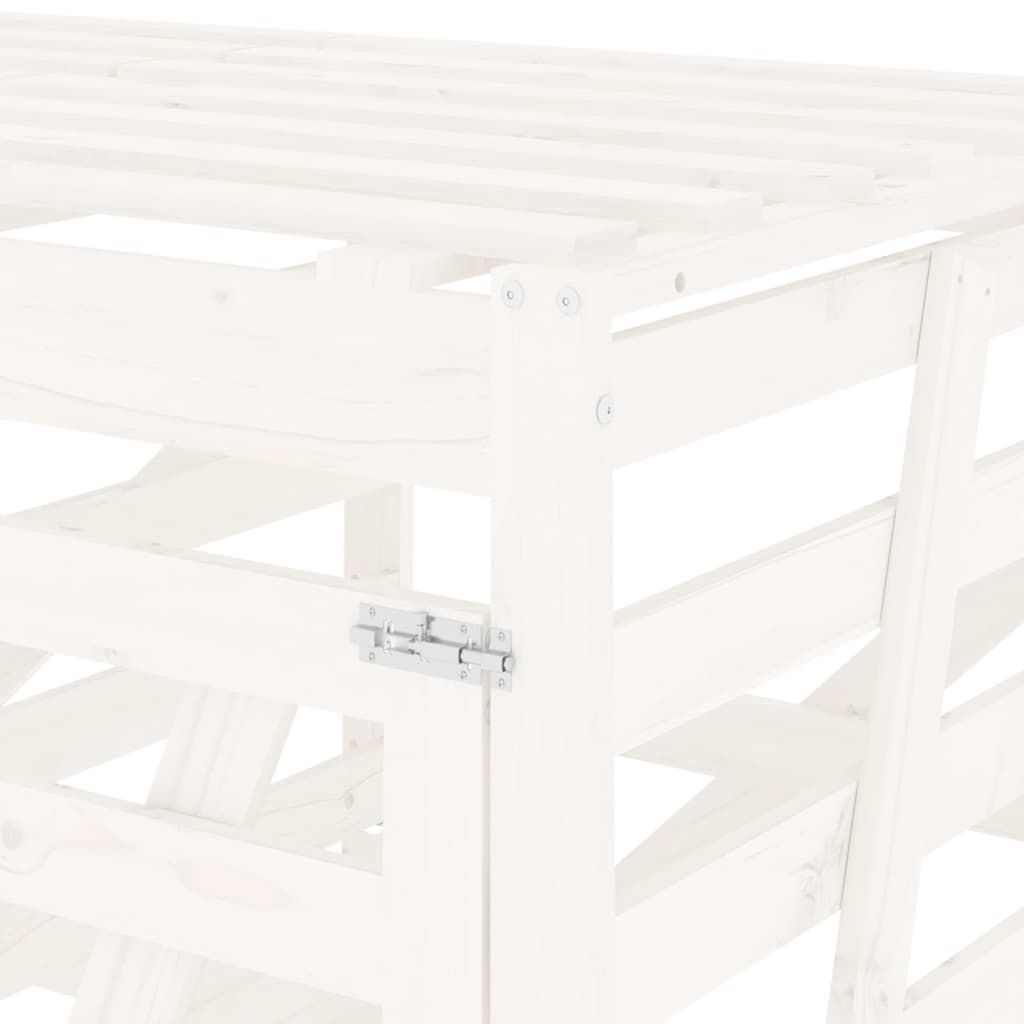 Mülltonnenbox Für 4 Tonnen Weiß Massivholz Kiefer