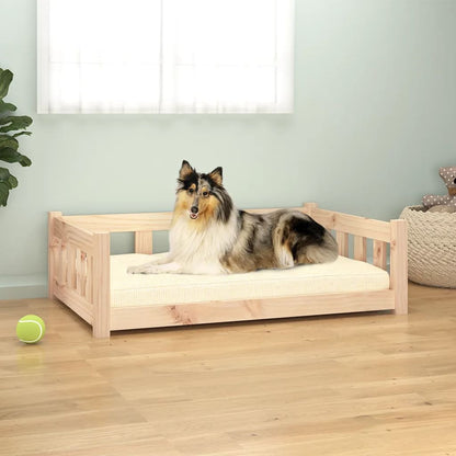 Hundebett 95,5X65,5X28 Cm Massivholz Kiefer