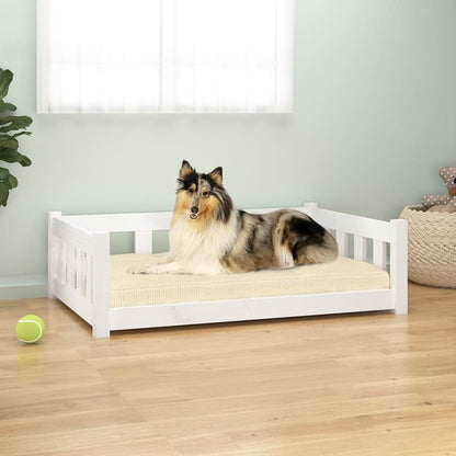Hundebett 95,5X65,5X28 Cm Massivholz Kiefer