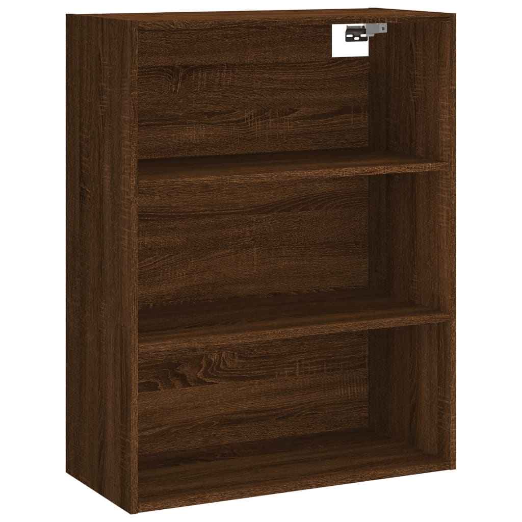 Highboard Braun Eichen-Optik 69,5X34X180 Cm Holzwerkstoff