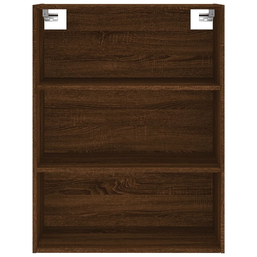 Highboard Braun Eichen-Optik 69,5X34X180 Cm Holzwerkstoff